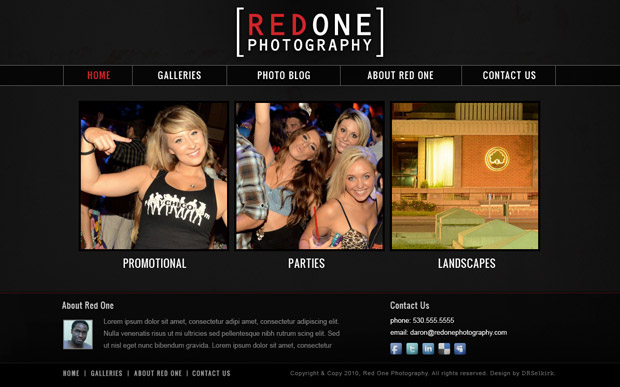 Red One Photography Website