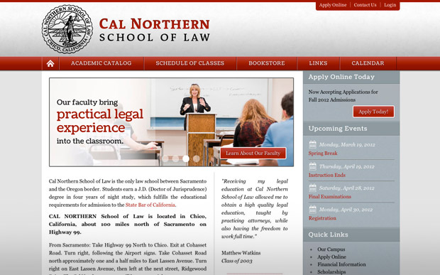 Cal Northern Law School Website